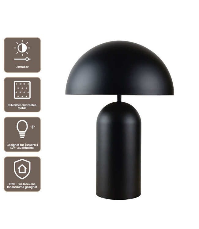 Artdelight Design-Tischleuchte Best 35 - Schwarz/Weiß