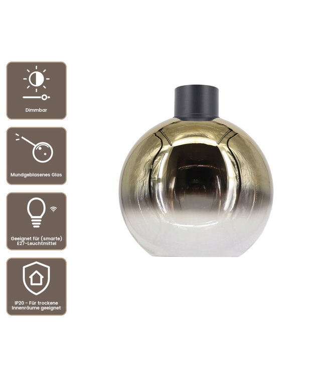 Artdelight Luxuriöse Glas-Deckenleuchte Rosario 30 - Gold