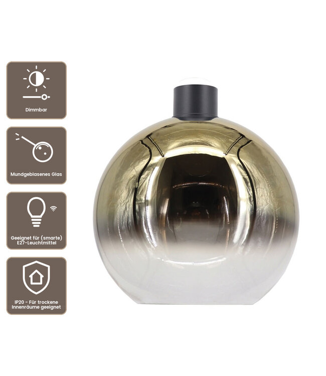 Artdelight Luxuriöse Glas-Deckenleuchte Rosario 40 - Gold
