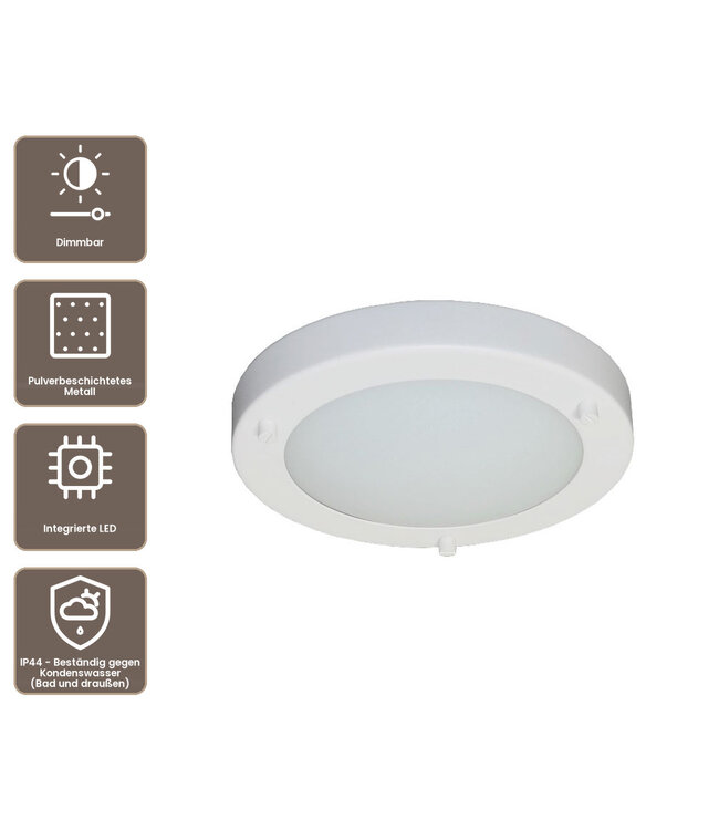 Artdelight Moderne LED-Deckenleuchte Yuca III - Weiß