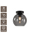 Artdelight Glas-Deckenleuchte Marino 20 cm - Rauchgrau