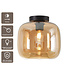 Artdelight Glas-Deckenleuchte Preston 24 cm - Bernstein