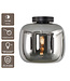 Artdelight Glas-Deckenleuchte Preston 24 cm - Titanglas