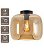 Artdelight Glas-Deckenleuchte Preston 28 cm - Bernstein