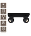Artdelight Stilvoller Deckenstrahler Bolero 2L - Schwarz
