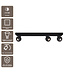 Artdelight Stilvoller Deckenstrahler Bolero 3L - Schwarz