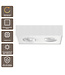 Artdelight Industrieller LED-Deckenstrahler Brooklyn 2L Dim to Warm - Weiß