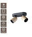 Artdelight Moderner LED Deckenstrahler Houston 2L - Schwarz/Champagner