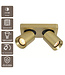 Artdelight Industrieller Deckenstrahler Megano 2L - Gold