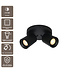 Artdelight Runder Deckenstrahler Megano 2L - Schwarz