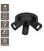 Artdelight Runder Deckenstrahler Megano 3L - Schwarz