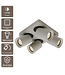 Artdelight Industrieller Deckenstrahler Megano 4L - Seidengrau