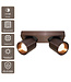 Artdelight Moderner 2-flammiger LED-Deckenstrahler Laguna - Dunkelbronze