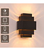 Artdelight Design-Wandleuchte Layers - Schwarz/Gold