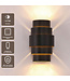 Artdelight Design-Wandleuchte Rolls - Schwarz/Gold