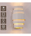 Artdelight Design-Wandleuchte Rolls - Weiß/Gold