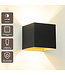 Artdelight Industrielle G9-Wandleuchte Gymm - Schwarz/Gold