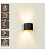 Artdelight Industrielle G9-Wandleuchte Gyro - Schwarz/Gold