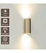 Artdelight Industrielle GU10 Wandleuchte Roulo 2 - Champagner