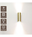 Artdelight Industrielle GU10 Wandleuchte Roulo 2 - Gold