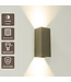 Artdelight Industrielle GU10-Wandleuchte Dante 2 XL - Antikbronze