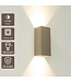 Artdelight Industrielle GU10-Wandleuchte Dante 2 XL - Champagner