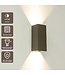 Artdelight Industrielle GU10-Wandleuchte Dante 2 XL - Gunmetal