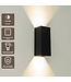 Artdelight Industrielle GU10-Wandleuchte Dante 2 XL - Schwarz