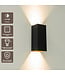 Artdelight Industrielle GU10-Wandleuchte Dante 2 XL - Schwarz/Gold