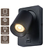 Artdelight Moderner GU10-Wandspot Megano USB - Schwarz
