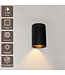 Artdelight Runde LED Wandleuchte Brody 1 - Schwarz