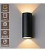 Artdelight Runde LED Wandleuchte Brody 2 - Schwarz - Dim-to-Warm