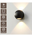 Artdelight Runde LED Wandleuchte Denver - Schwarz