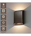 Artdelight Moderne LED Wandleuchte Diaz L - Dunkel-Antikbronze