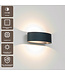 Artdelight Moderne LED Wandleuchte Sharp - Anthrazit