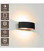 Artdelight Moderne LED Wandleuchte Sharp - Schwarz/Kupfer
