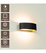 Artdelight Moderne LED Wandleuchte Sharp - Schwarz/Mat Gold
