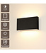 Artdelight Moderne 2-flammige LED-Wandleuchte Box 2L - Schwarz
