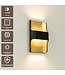Artdelight Design LED-Wandleuchte Dallas - Schwarz/Mattgold