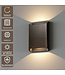 Artdelight Moderne LED-Wandleuchte Diaz L Dim to Warm - Dunkel Antik Bronze