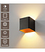 Artdelight Design LED-Wandleuchte Fulda - Schwarz/Kupfer