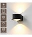 Artdelight Industrielle LED-Wandleuchte Hudson - Schwarz