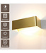 Artdelight Industrielle LED-Wandleuchte Mainz - Gold