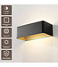 Artdelight Industrielle LED-Wandleuchte Mainz - Schwarz/Mattgold