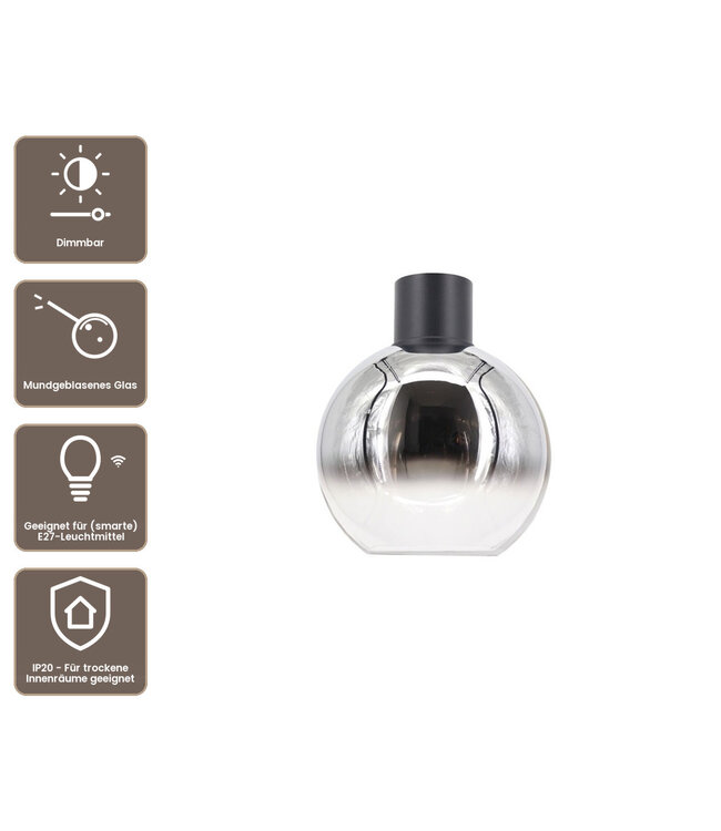 Artdelight Luxuriöse Glas-Deckenleuchte Rosario 20 - Titan