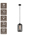 Artdelight Glas-Pendelleuchte Botany - Rauchgrau