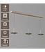 Artdelight Design-LED-Pendelleuchte Madison 3L - Champagner/Kaffee