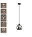 Artdelight Glas-Pendelleuchte Marino 20 cm - Titanglas