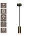 Artdelight Industrielle GU10-Pendelleuchte Milano 15 cm - Antikbronze