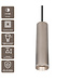Artdelight Industrielle GU10-Pendelleuchte Milano 25 cm - Champagner